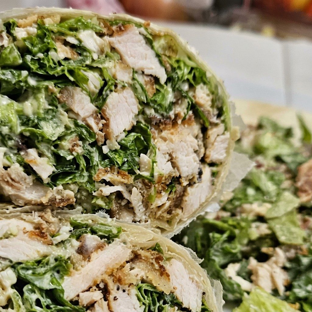 Grilled Chicken Caesar Wrap.