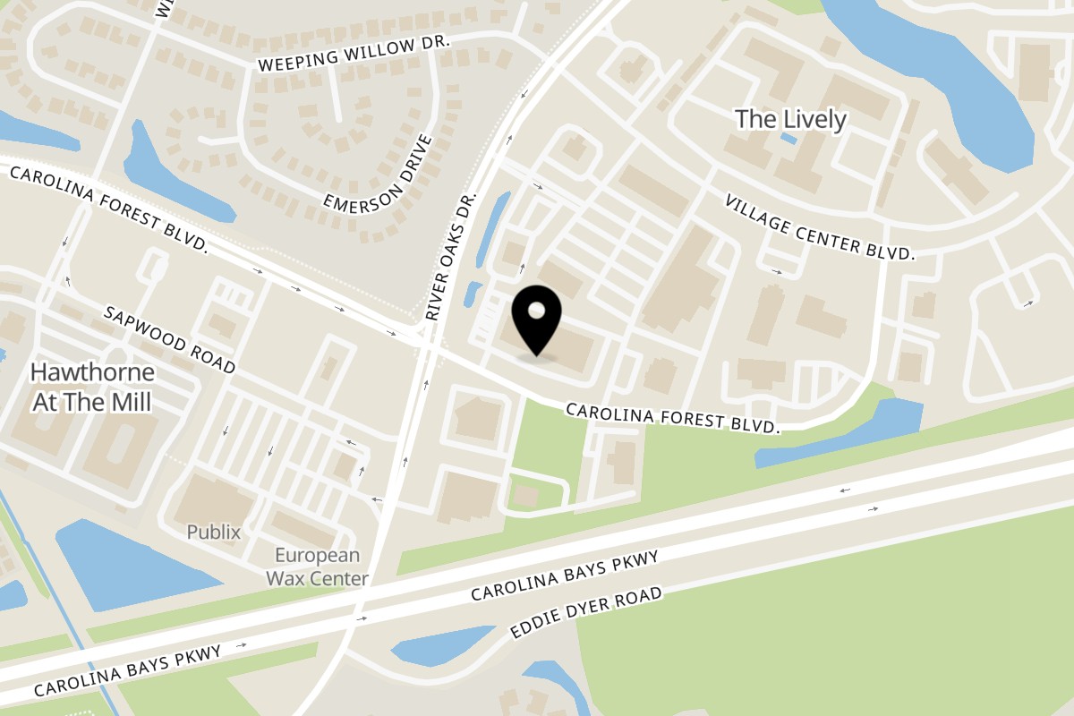 Map showing the location of Quagliata Brothers Italian Deli on 4999 Carolina Forest Blvd in Myrtle Beach